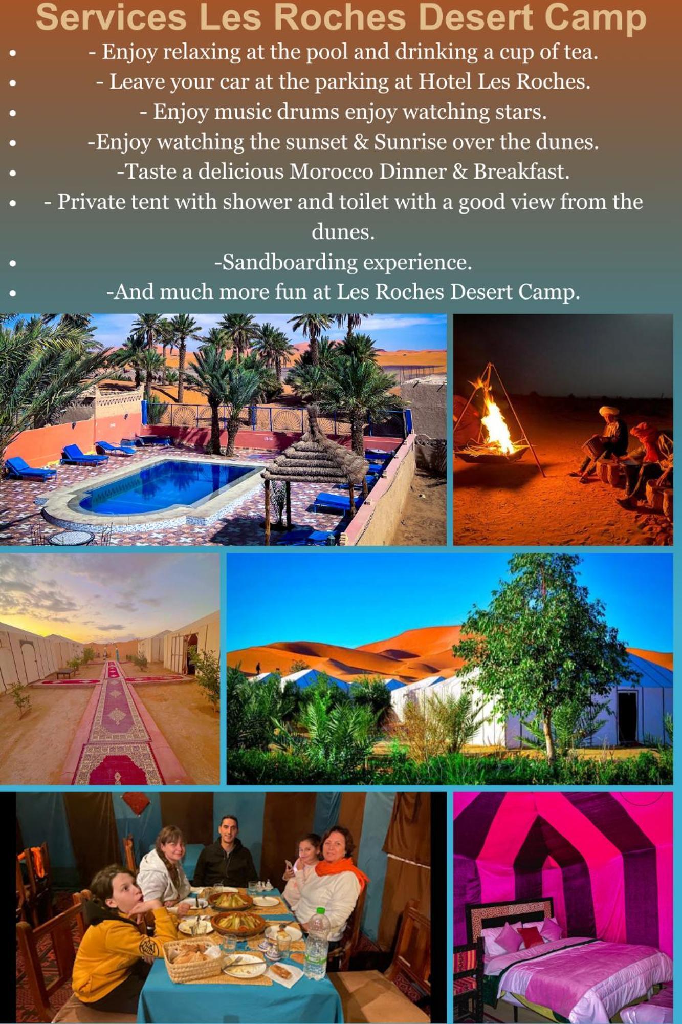 Les Roches Desert Camp เมอร์ซูกา ภายนอก รูปภาพ